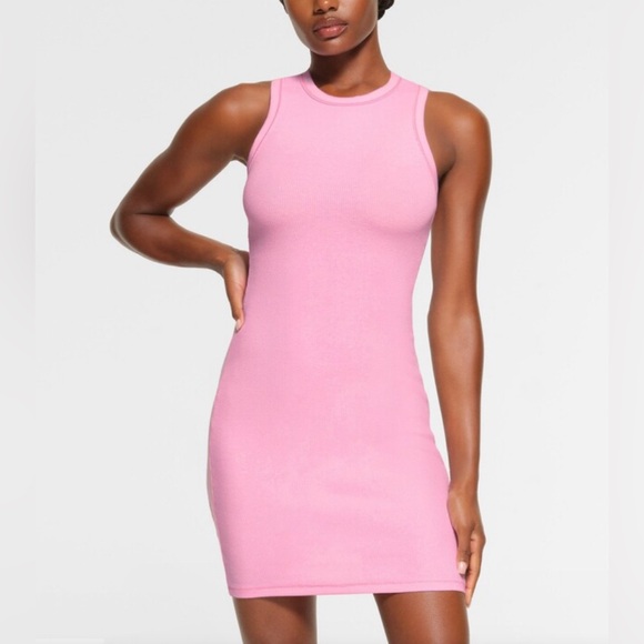 SKIMS Pink Mini Dress - Picture 1 of 8
